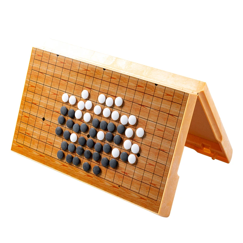 

New Folding Table Magnetic Go Chess Set Chinese Old Board Game Weiqi Checkers Gobang Magnetism Plastic Go Game Children Toy Gift