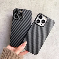 cool carbon fiber grain case for iphone 13 pro max 13 12 shockproof pc hard cover
