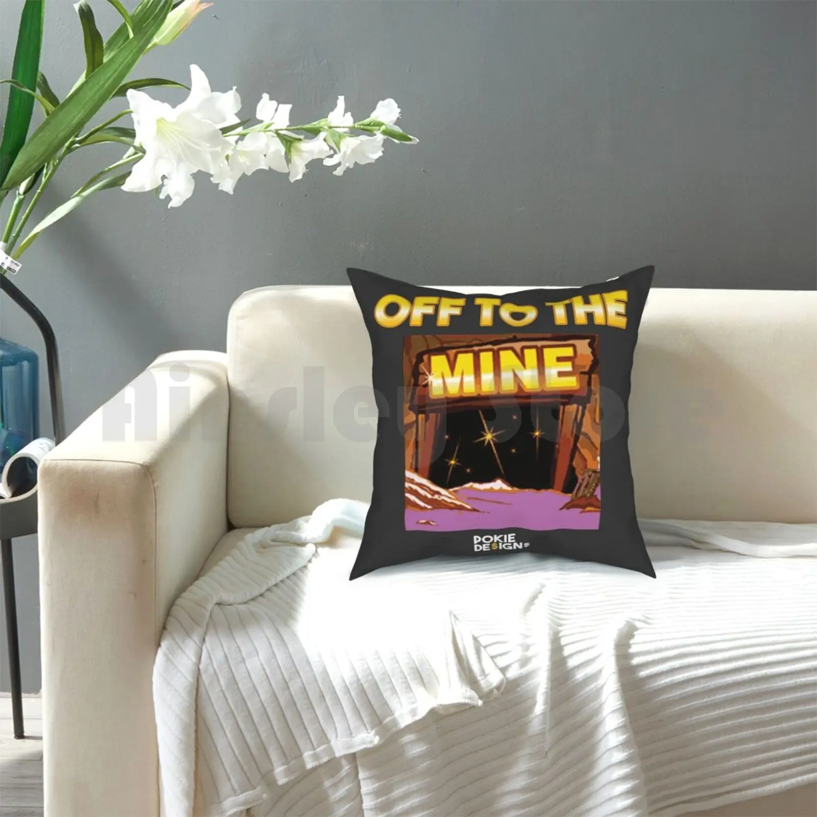 Off To The Mine графический дизайн-покеки дизайн подушки Чехол напечатанные дома