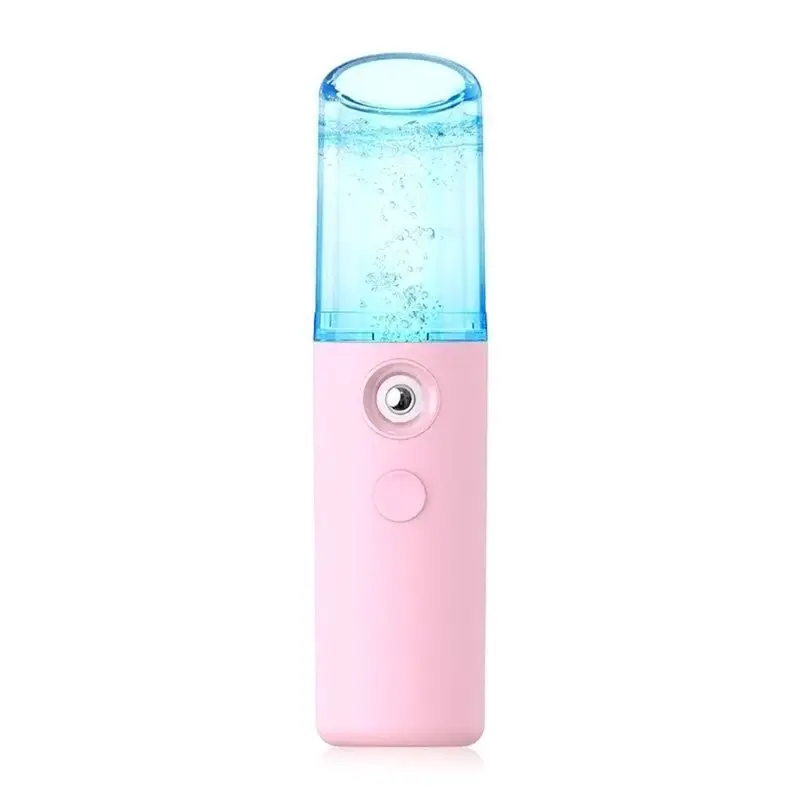 pink Мини USB нано для лица пароочиститель Mister спа для лица увлажняющий уход за кожей ручной, перезаряжаемый портативный путешествия - Цвет: pink