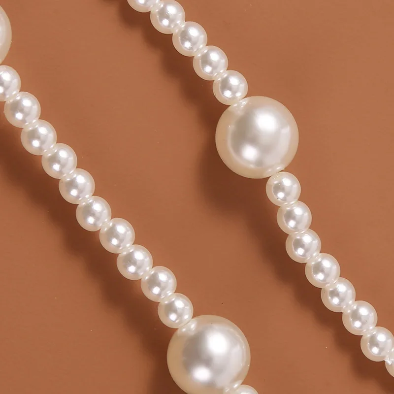 Простой Длинный жемчужный ремень ручной работы Модный женский с цепочкой для