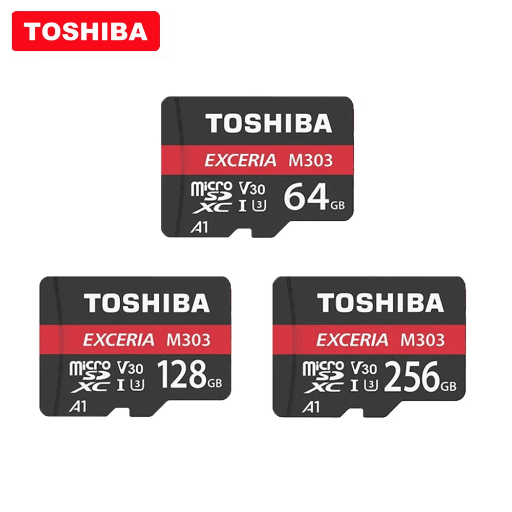 TOSHIBA EXCERIA M303 micro sd карта 64 Гб 256 ГБ 128 U3 класс 10 4K UltraHD V30 флэш-карта памяти 98 МБ/с./с A1 SDXC