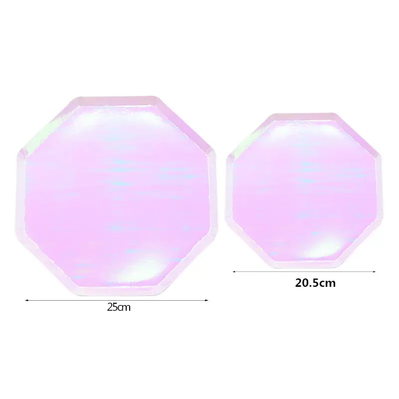 Party Disposable Tableware Laser Paper Cups Plates for Wedding Birthday Baby Shower Festival Banquet Tableware Party Supplies