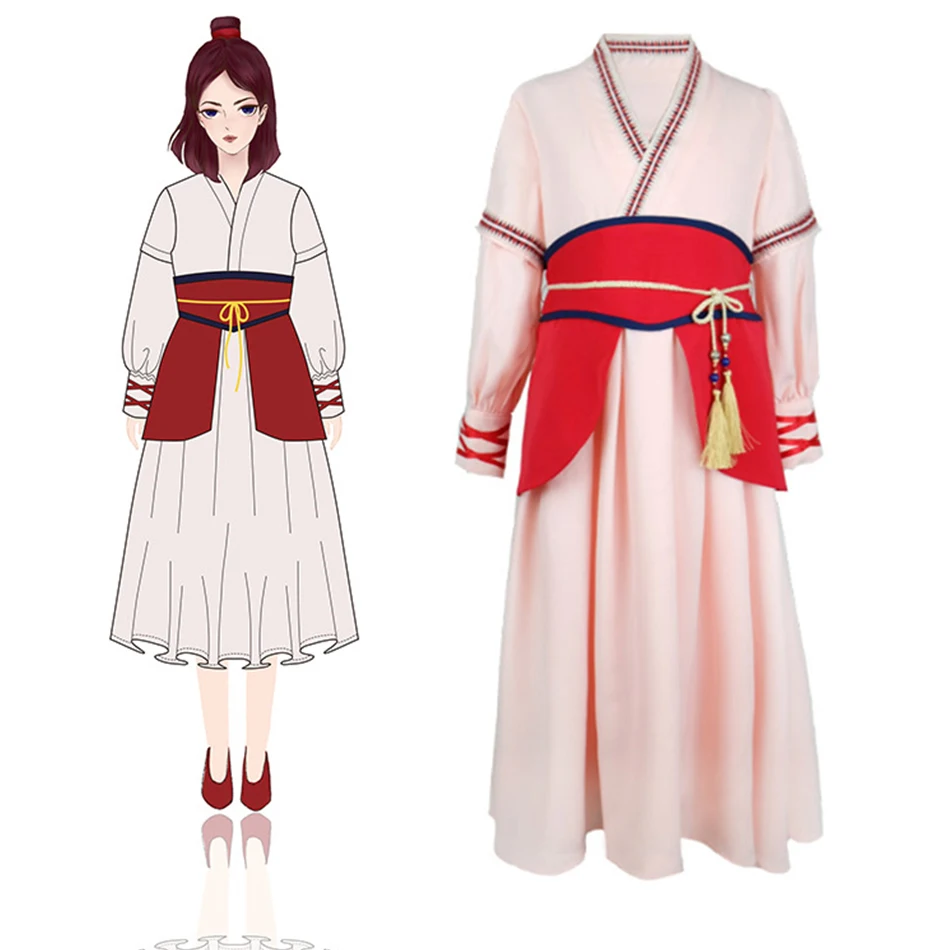 

Chinese Ancient Costume Girls Princess Molan Dress Cosplay Frock Kids Party Halloween Clothing Children Role Play Molan Vestido