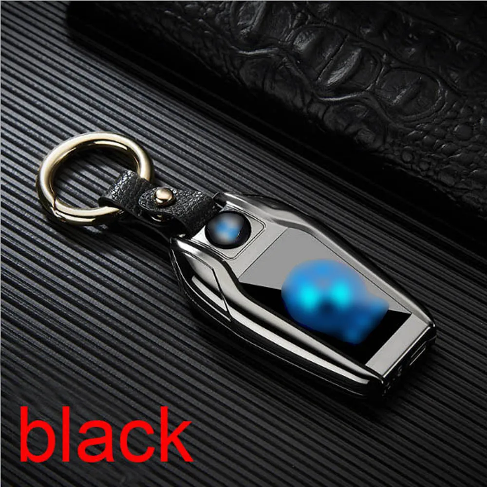 50 шт USB Зажигалка освещение светодиодный экран Ключ Пряжка