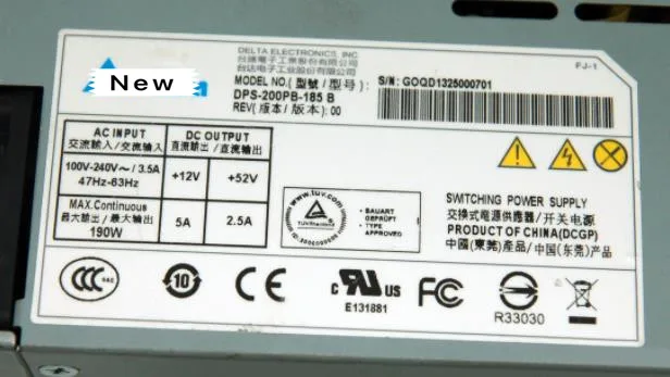 

For Delta Electronics DPS-200PB-185 B Server Power Supply 190W video recorder