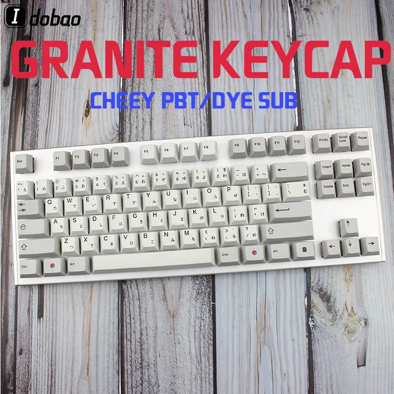 Мини-клавиатура Dye Sub Keycaps гранитный цвет для механической клавиатуры Вишневый японский корень черный шрифт Pbt Keycap Teclado