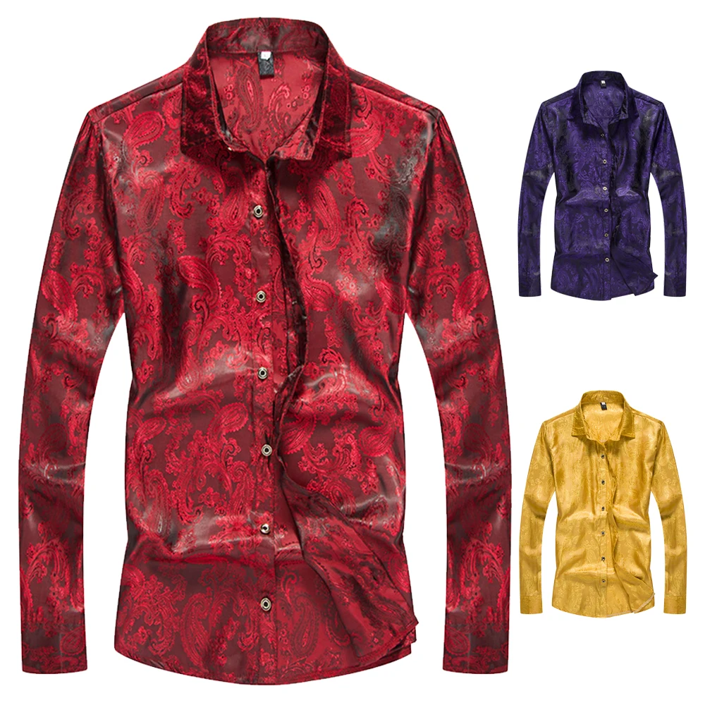 Мужские рубашки эксклюзивные модные динамичные с длинным рукавом и ярким