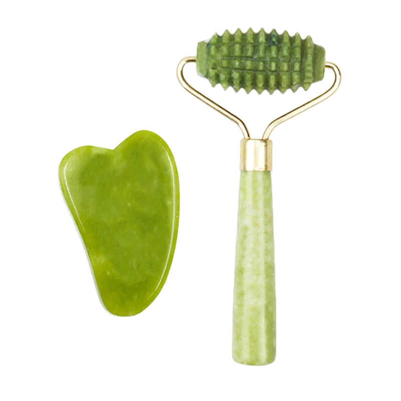 2 шт. Нефритовый роликовый массажный Набор для лица | Красота и здоровье