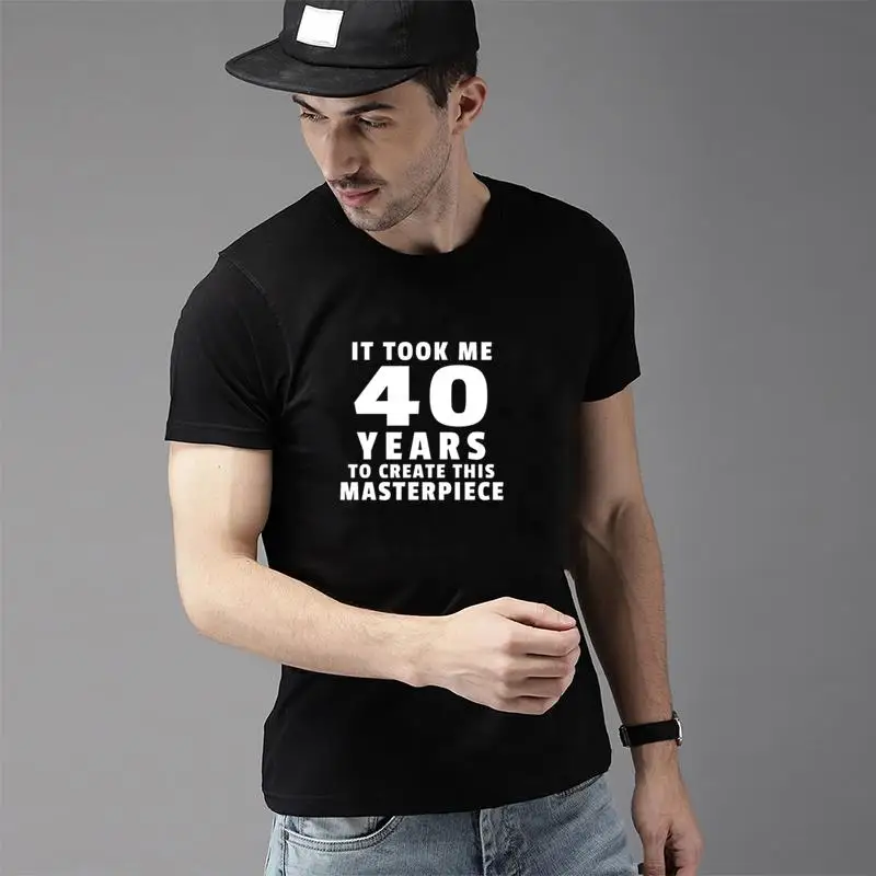 Personality 40 years birthday t shirt tee homme 3xl 4xl 5xl novelty tops | Мужская одежда