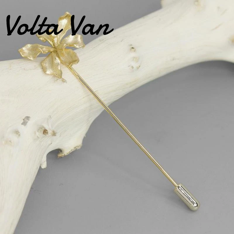

Volta Van Women Brooch Pin 2022 New 925 Sterling Silver Fine Jewelry Classic Elegant Iris Flower Concise Anniversary Brooches