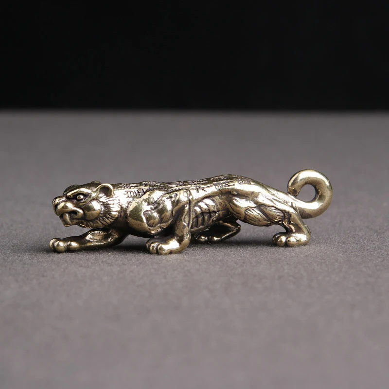 

2022 New Year Tiger Ornaments Chinese Culture Chinese Zodiac Ornament Brass Tiger Year of The Tiger Home Decor Mini Ornaments