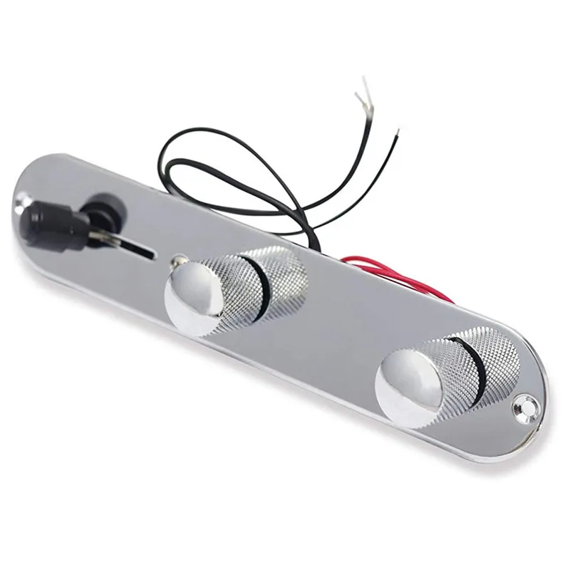 

1Pcs Chrome Metal Guitar Wiring Harness 3 Way Switch Wired Loaded Prewired With Control Plate Knob Guitar Parts