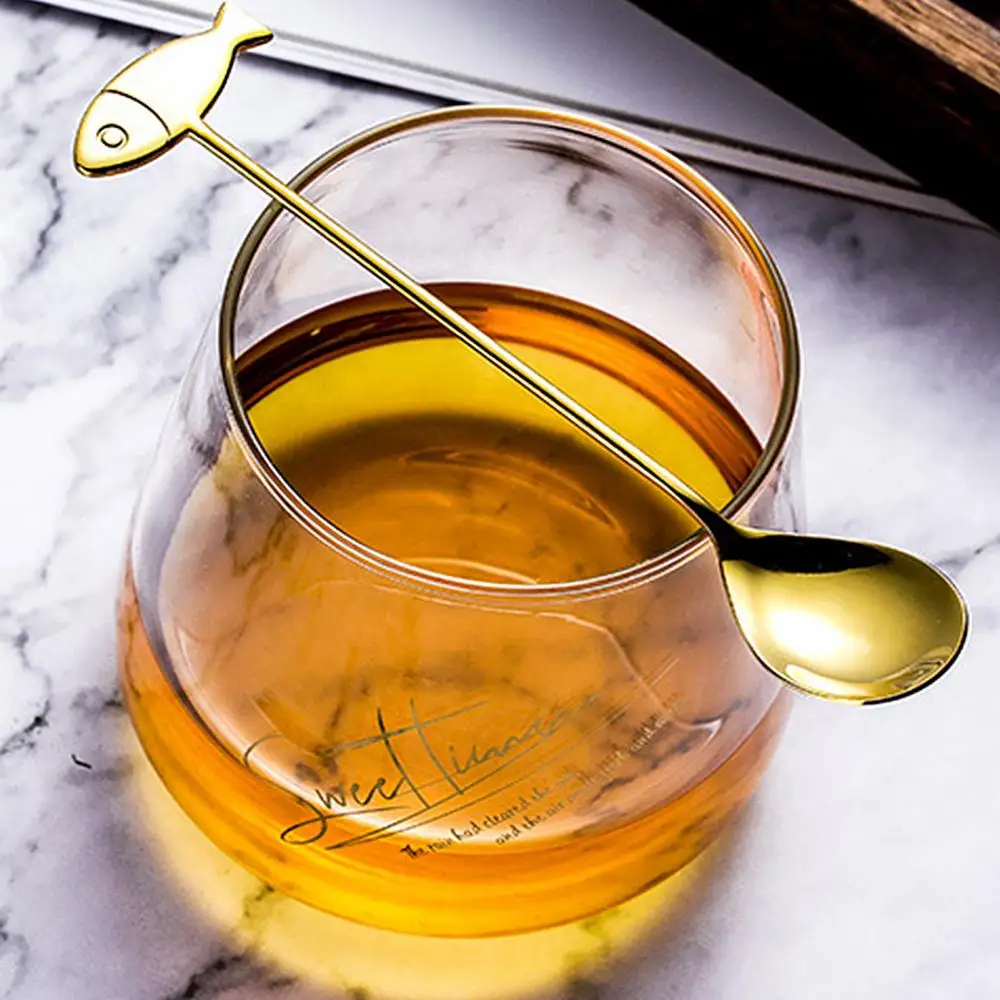 Новинка 2021 Стильная Милая десертная ложка из нержавеющей стали для