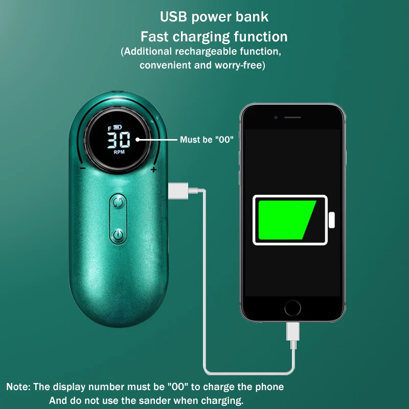 30000rpm professional electric nail drill light portable style with lcd display screen rechargeable mobile phone electric sander free global shipping