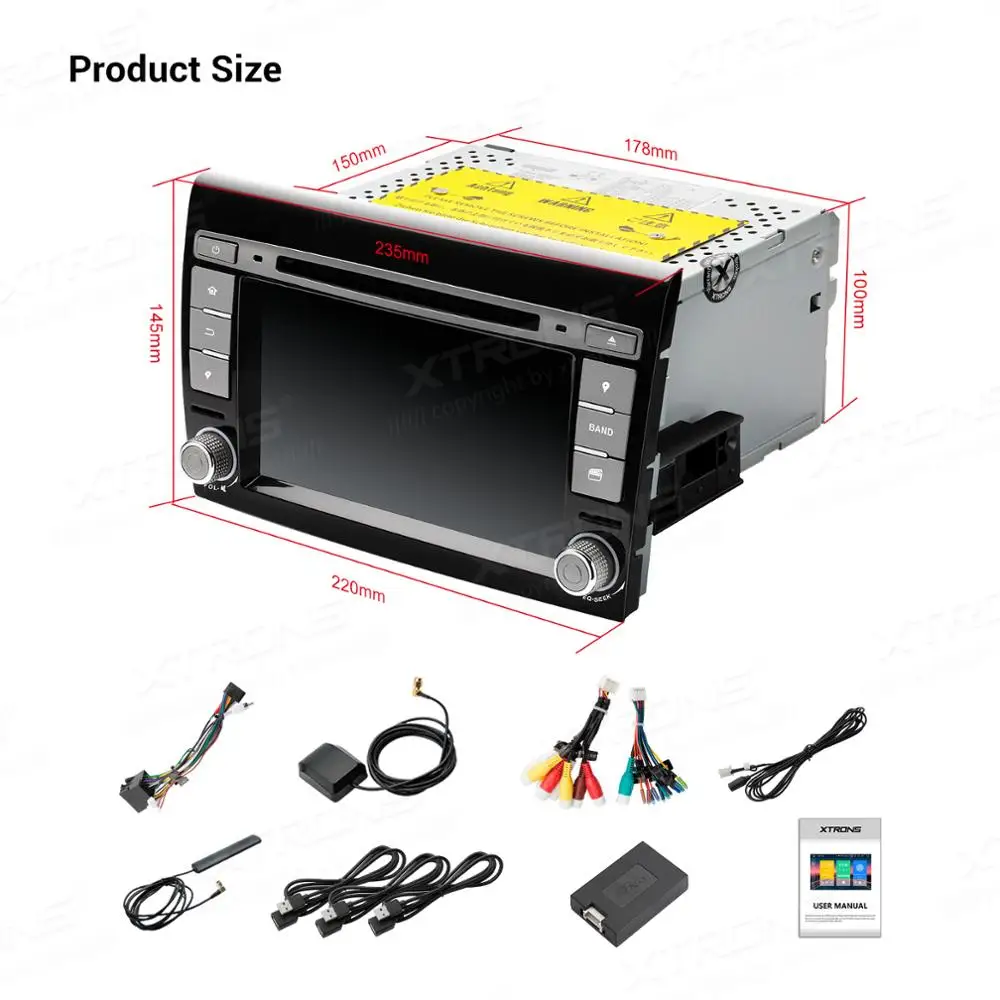 Автомобильный мультимедийный плеер XTRONS 7 &quotAndroid 9 0 DVD стерео радио GPS навигация OBD