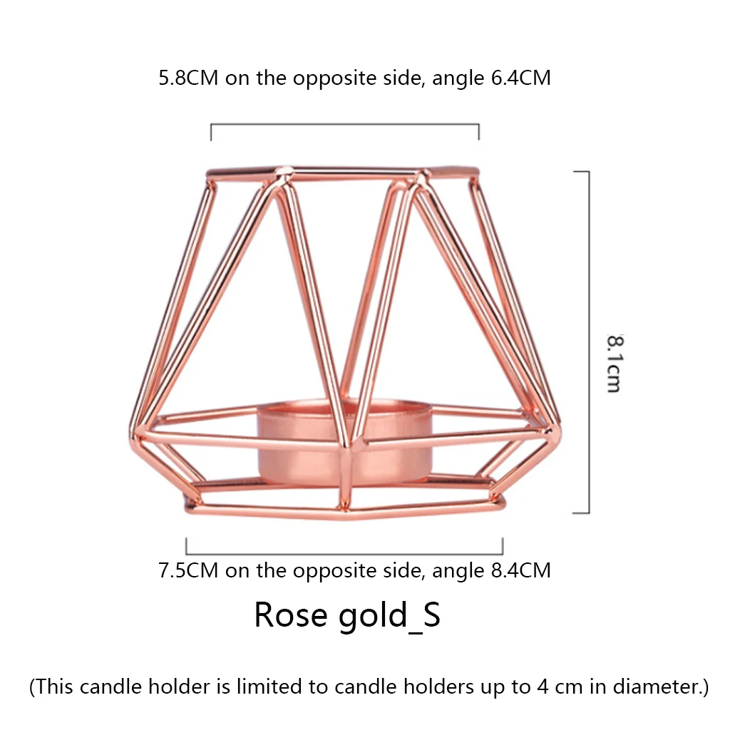 Металлические подсвечники цвета розового золота модный скандинавский