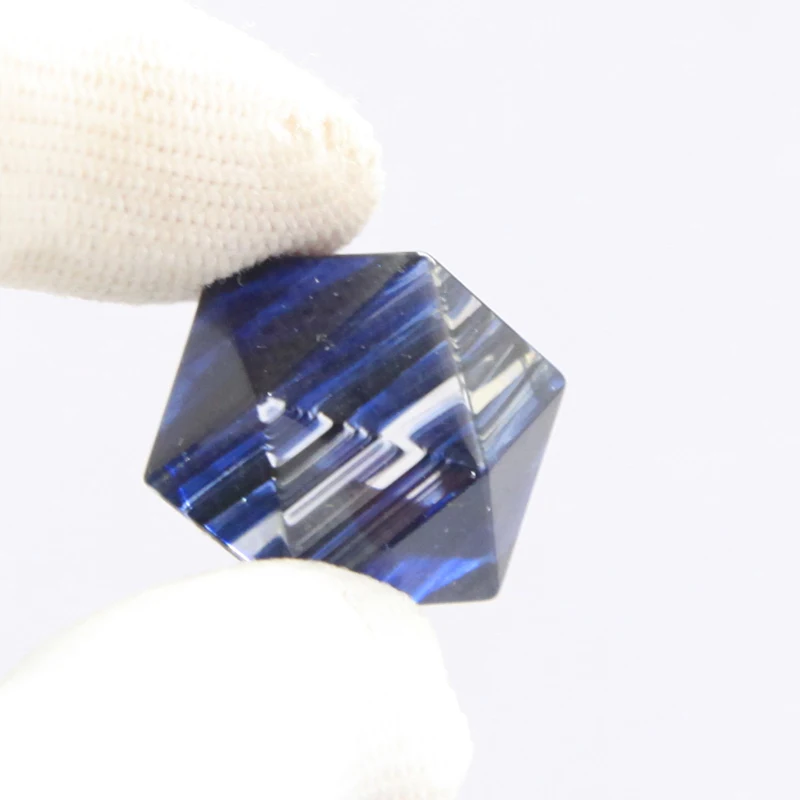 

23.5mm Blue Hair Glass Prism Photo Ornaments Crystal Valentine's Day Christmas Girlfriend Gift Optical Glass