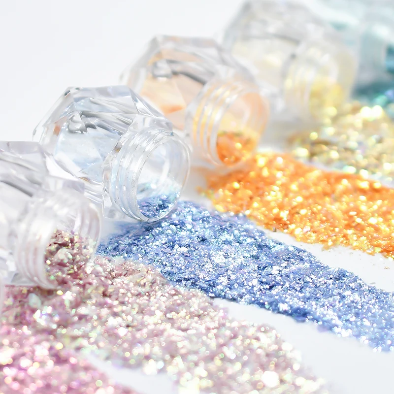 12 Цвет Русалка порошок из опала для УФ гель лак ногтей чешуйчатого льда ухода за