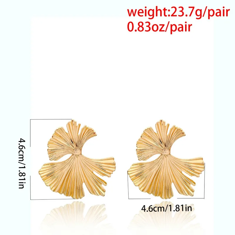 Висячие серьги Ginkgo в виде листьев металлическое растение Золотой винтажный