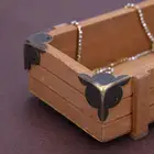 Декоративный угол для мебели, 12 шт., антикварные ювелирные изделия, подарок, деревянный угол ножки для ящика дюйма, защитный ретро-чехол, металлический защитный чехол