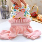 Комбинезон для собак с цветами, 0-18 месяцев, хлопок + полиэстер, 4 цвета