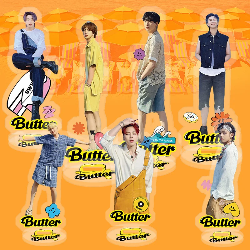 

South Korean Groups K-POP Bangtan Boys New Album Butter Acrylic Stand Model Doll Ornament Stationery Gift JUNG KOOK SUGA Cosplay