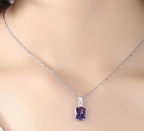 

YAM15 Full Gem Star Pendant Necklace Valentine Eye Zircon Item Round Female