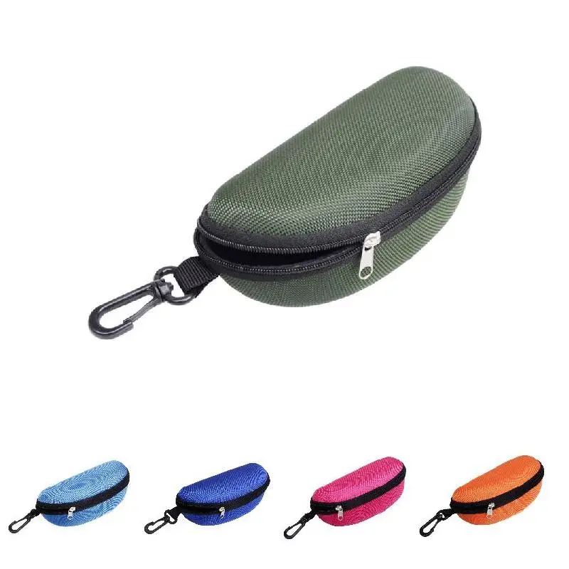 

Портативный Футляр для солнцезащитных очков-протектор, легкий корпус для очков на молнии с карабином, простой и модный ручной футляр