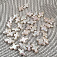 natural freshwater pearl pendant cross shape isolation punch loose beads for jewelry making diy earring necklace accessories