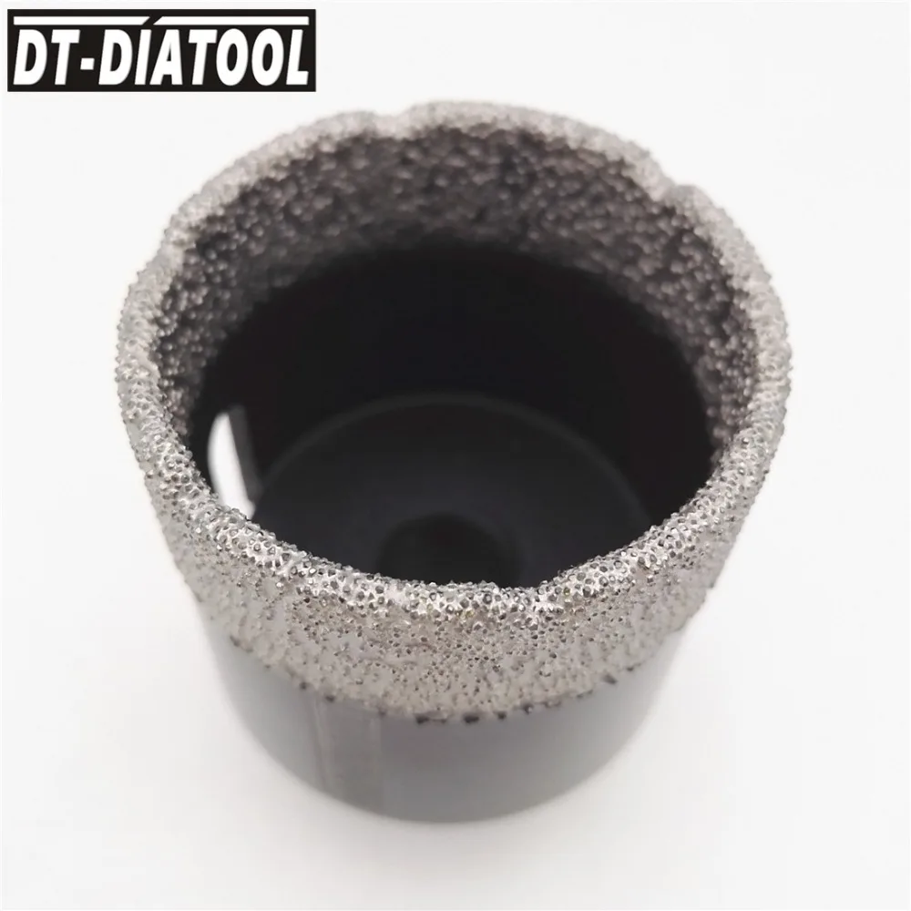 DT-DIATOOL 6 шт./комплект 5/8-11 резьбовое вакуумное паяное алмазное сверло Набор кольцевых сверл смешанный размер сверло плюс 25 мм пальцевое долото