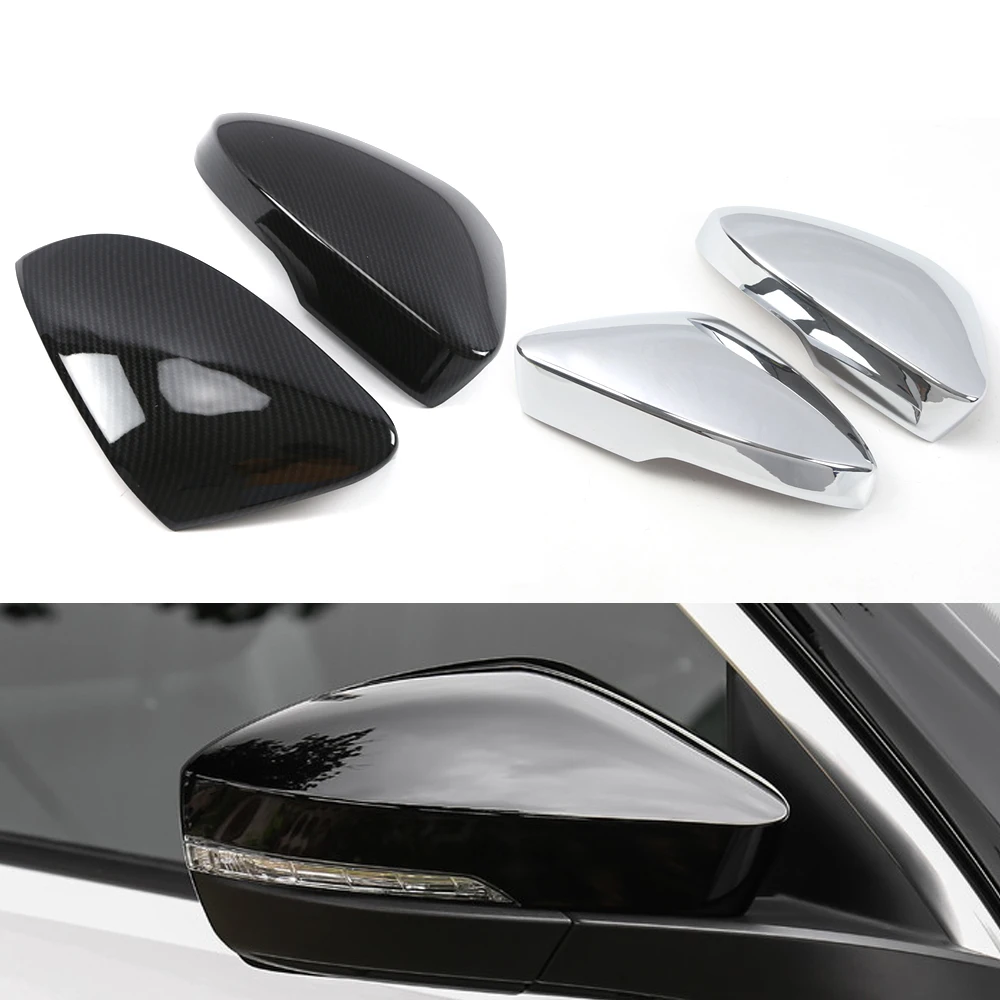 

Chrome ABS Rearview Mirror Covers For VW T-ROC 2014-2019 Carbon Look Protection Accssories