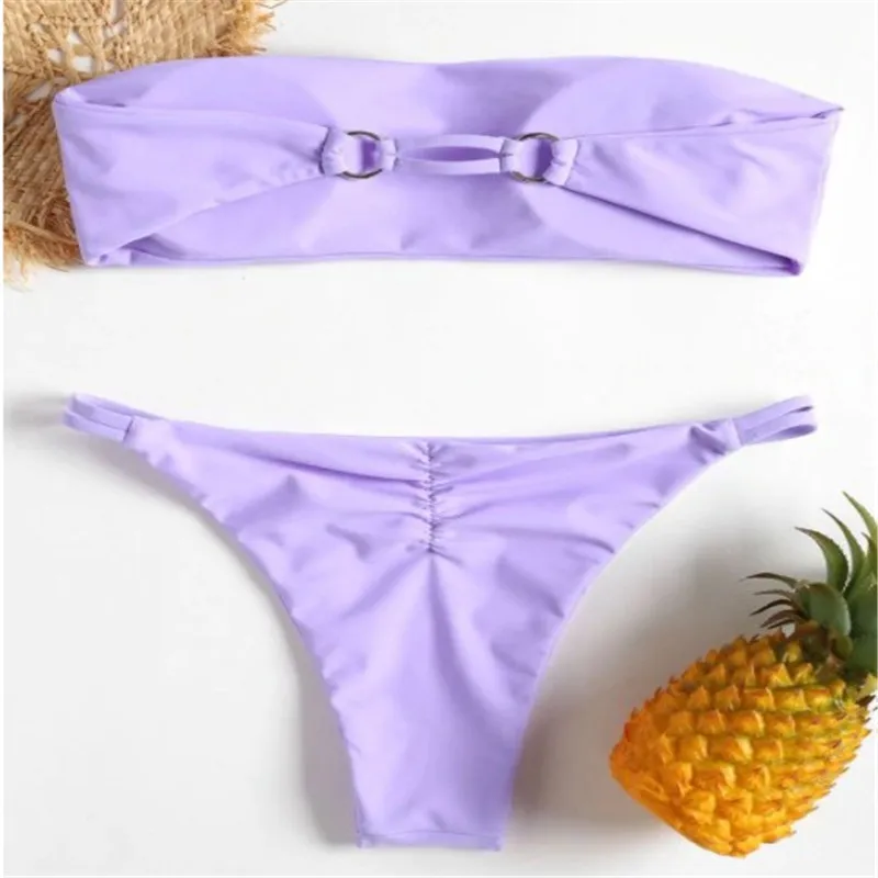 Новинка 2020 купальник с разрезом на спине украшенный кругами плиссированные