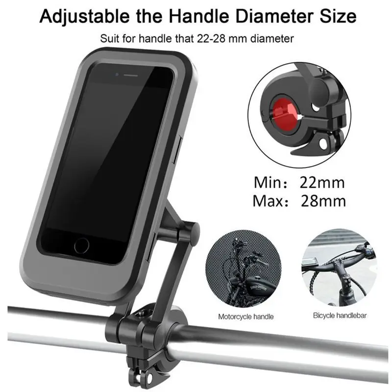 

Bicycle Mountain Motorcycle Handle Mobile Phone Universal Stand Rainproof Foldable Telescopic Navigation Waterproof Bag