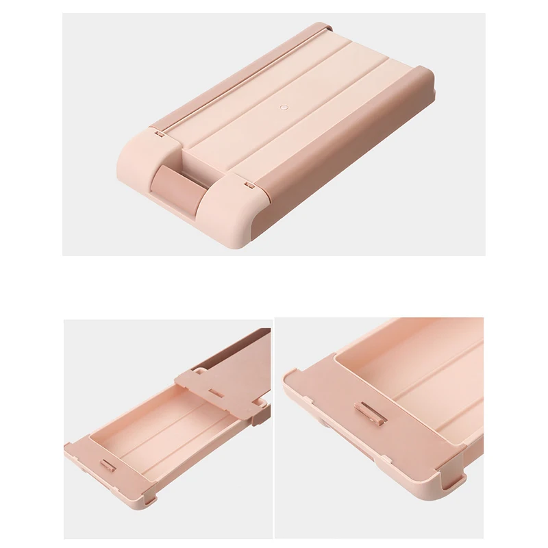 

2 Pcs Drawer Pencil Tray Self-Adhesive -Up Desktop Organizer Durable Home Storage Box