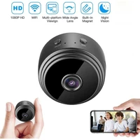 mini ip wifi camera 150 degree viewing angle built in magnet 1080p full night vision home security system for ios and android
