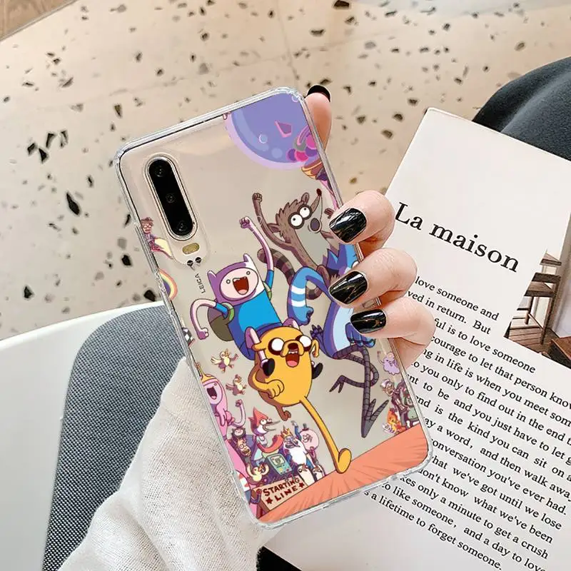 

Adventure Time with Finn and Jake Phone Case Transparent for Huawei P20 P30 P40 lite pro P smart 2019 honor 8x 10i