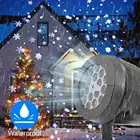 Лидер продаж, светодиодный сценический светильник s, светодиодный Снежинка, белый Снежный штормовой проектор, Рождественская атмосфера, праздничная семейвечерние, специальная лампа