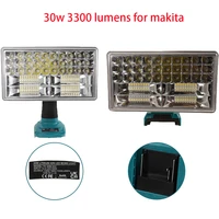 8 inch 30w 18v led flashlight outdoors spotlight light for makita bl1430 bl1830 lithium battery usb outdoor lighting with usb