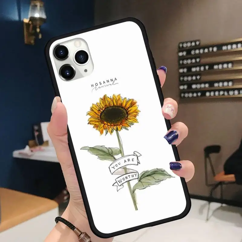 

Daisy sun flower art color Phone Case for iPhone 11 12 pro XS MAX 8 7 6 6S Plus X 5S SE 2020 XR Soft silicone