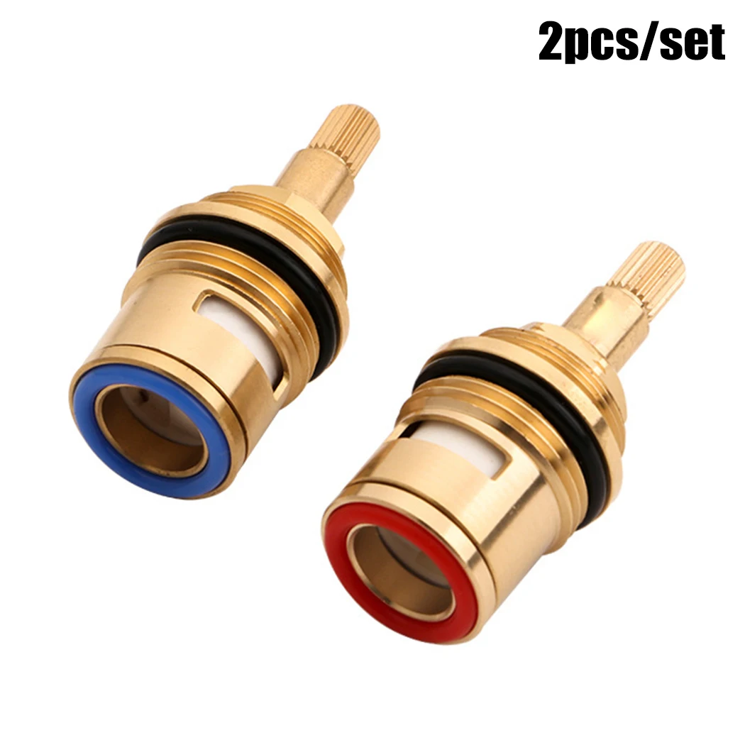 

2/1Pcs Copper Bathtub Faucet 3/4\\\" Ceramic Hot Water Valve Core Replacement Filter Quarter Turn Mixer Dry Powder Stamping