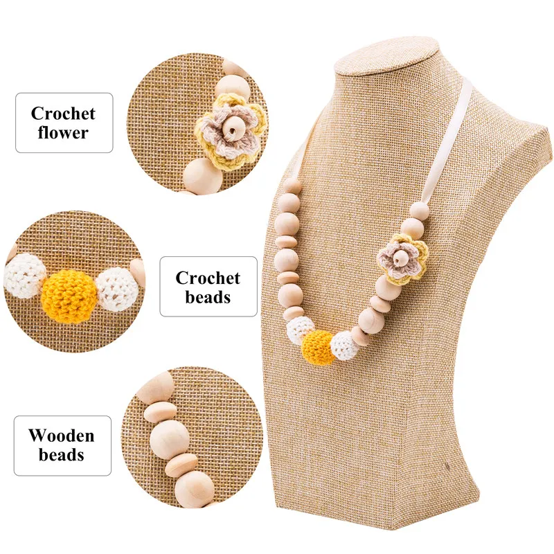 Type2-2 Let's Make Baby Teether 1 шт. ожерелье для кормления крючком бусины дерево кольцо рыбы BPA бесплатно Деревянный Прорезыватель DIY ремесла игрушки для прорезывания зубов - Цвет: Type2-2
