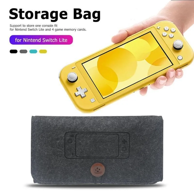 

Game Console Protective Case Fashionable Felt Storage Bag Shock Proof Good Carrying Bag for Nintend Switch Lite Console