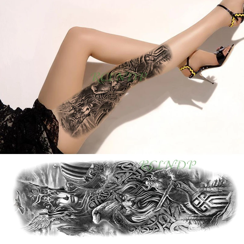 Водостойкая Временная тату-наклейка птица Орел герои фильмов девушка воин нож