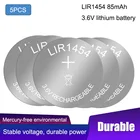 5 шт. LIR1454 CP1454 A3 CR1454 перезаряжаемая литиевая батарея 3,7 в для Bluetooth-гарнитуры и браслета