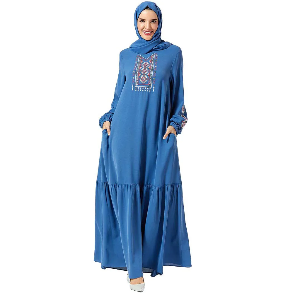 Абайя s мусульманское платье мусульманская одежда без хиджаба Вышивка Длинные