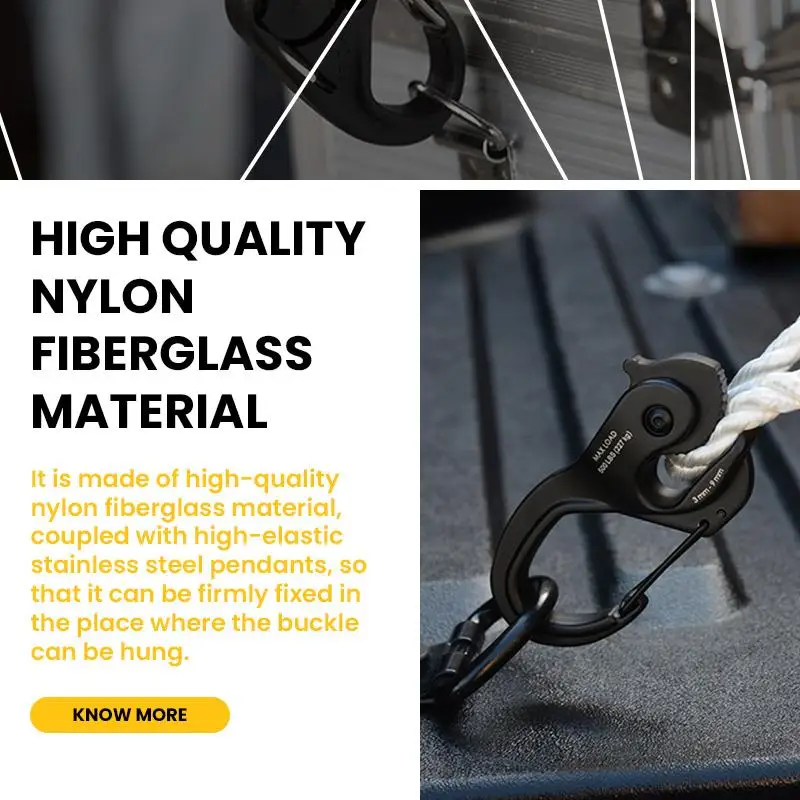 

Rope Tightener Lanyard Hook Tool For D-Ring or fixed hook Aluminum Lashing Rope Hook Accessories