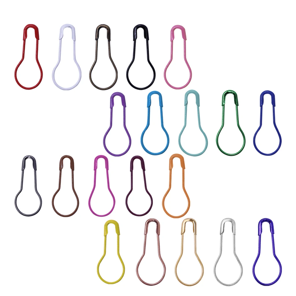 600 Pieces Assorted Bulb Safety Pins Calabash Pear Shaped Knitting Stitch Markers with Storage Box | Дом и сад