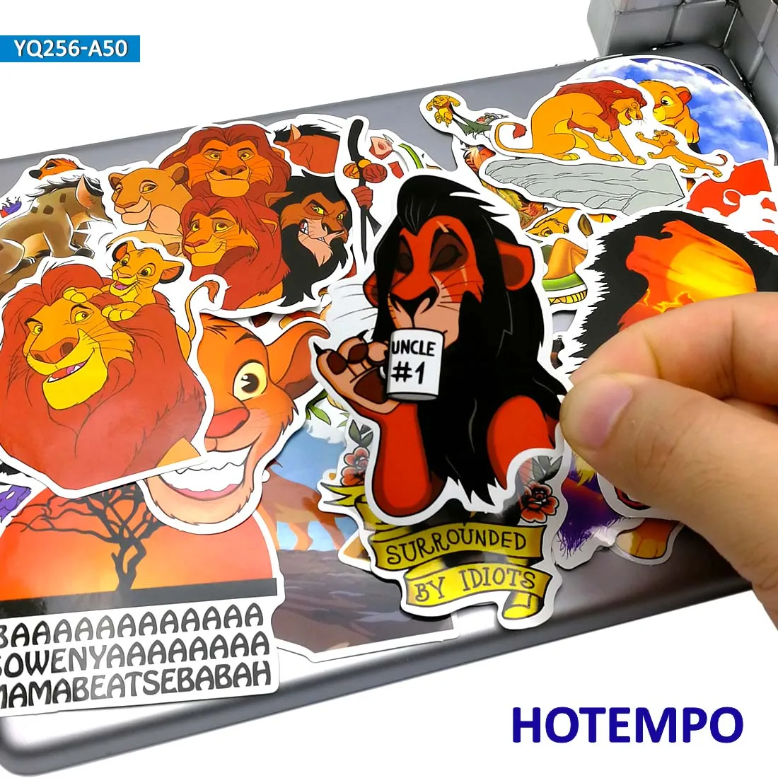 50 шт. Мультяшные наклейки Король Лев для детей подарок DIY мобильный телефон ноутбук чемодан скейтборд фиксированная передача наклейка наклейки