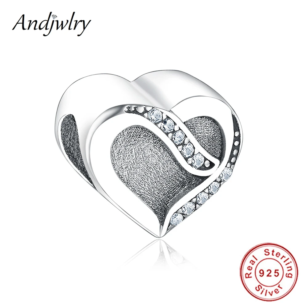 

Fit Pandora Charms Bracelet 925 Silver Original Charms Love Heart CZ Stone Beads for Making Women DIY Silver Jewelry Berloque